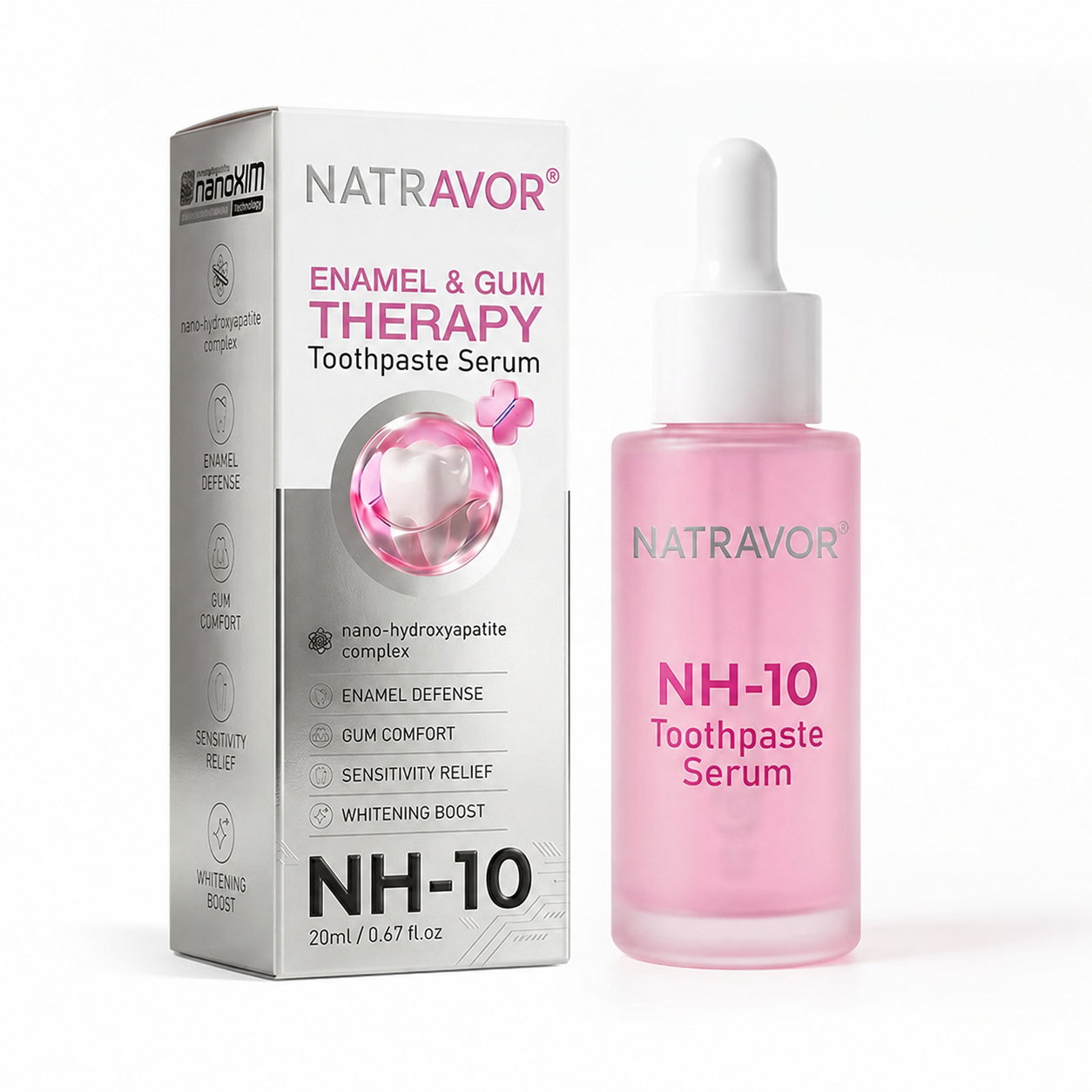 𦷠NatravorĀ® Thismile NH-10 Nano-Hydroxyapatite Serum ā Enamel Care, Gum Comfort & Whitening Support